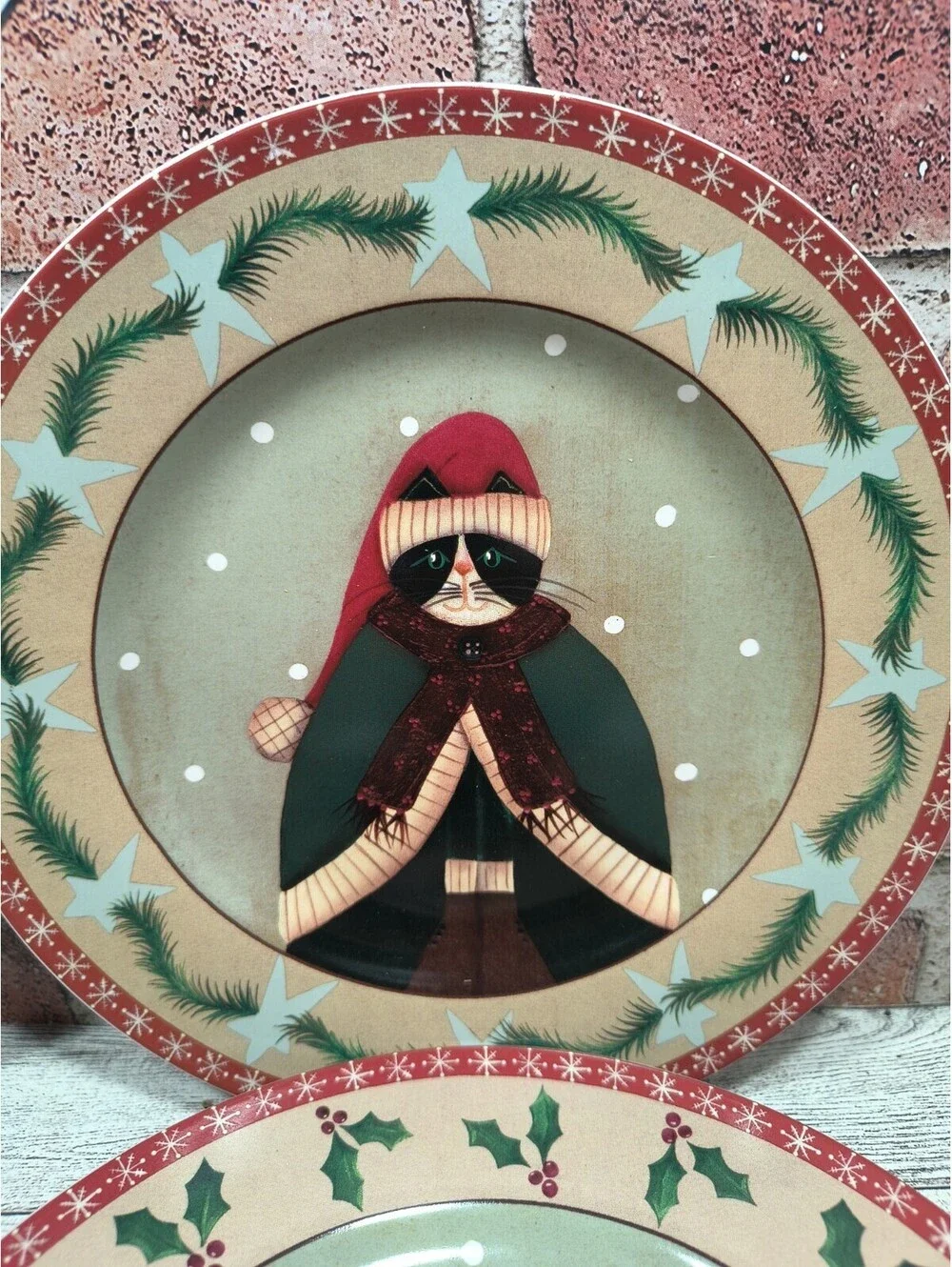 Oneida Sakura Fiddlestix Christmas HOLIDAY CATS 8 1/4